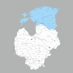 Baltijas valsts karte Igaunija